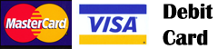 Visa, Debit, Master Card 